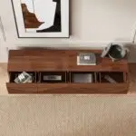 Miyagi Minimalist Design Sideboard Round Bar Cabinet Mild Steel base Storage cabinet - Image 12