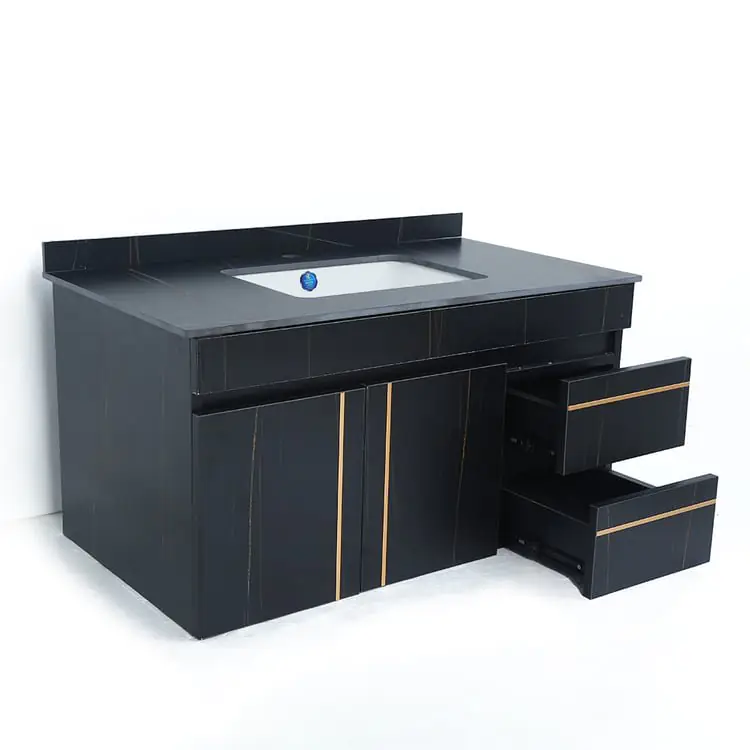 Molecule Vanity Wood cabinet with Basin - Image 6