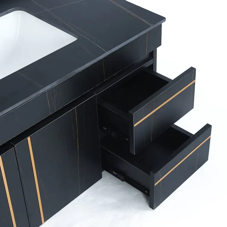 Molecule Vanity Wood cabinet with Basin - Image 4