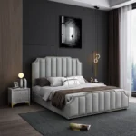 Revvex Modern Italian Design Luxury Bed King Size Modern Leather Bed - Image 3