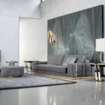 Sage Modern White Luxurious Velvet leather Sofa: Elegant 5-Seater Living Room Set - Image 3