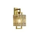 Camphor Geometric Brass Wall Sconce with Water-Ripple Glass – Modern Luxury Lighting - Image 6