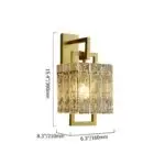 Camphor Geometric Brass Wall Sconce with Water-Ripple Glass – Modern Luxury Lighting - Image 10