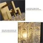 Camphor Geometric Brass Wall Sconce with Water-Ripple Glass – Modern Luxury Lighting - Image 8