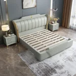 FlexEase Modern Italian Design Luxury Bed King Size Modern Leather Bed - Image 9