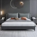 Spencer Modern Italian Design Leather King Size Bed - Image 7
