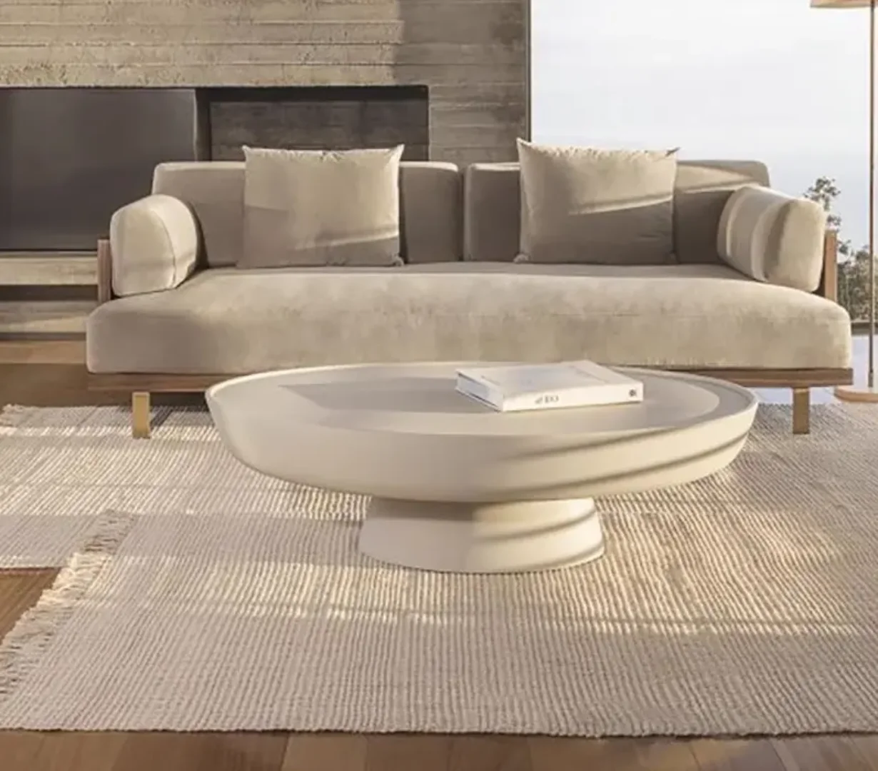 Boyd Modern Round Marble Coffee Table - Image 1