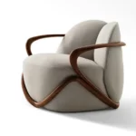 Marbello Sheesham wood Velvet Contemporary Accent Chair - Image 7