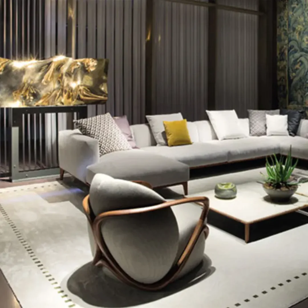 Marbello Sheesham wood Velvet Contemporary Accent Chair - Image 10