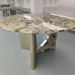 Ferris Modern Sintered Stone Round Dining Table For Dining Room