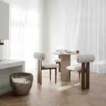 Retro Japandi design Western Restaurant Dining Chair - Image 2