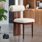 Retro Japandi design Western Restaurant Dining Chair - Image 9