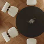 Retro Japandi design Western Restaurant Dining Chair - Image 3