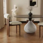 Retro Japandi design Western Restaurant Dining Chair