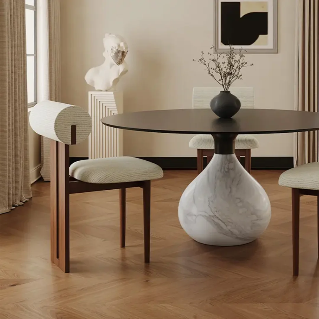 Retro Japandi design Western Restaurant Dining Chair - Image 1