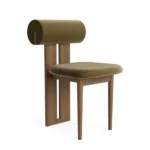 Retro Japandi design Western Restaurant Dining Chair - Image 8