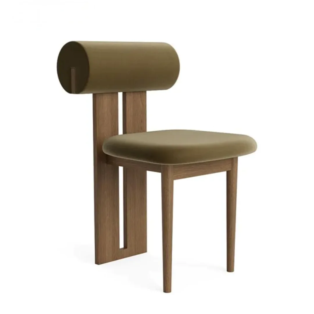 Retro Japandi design Western Restaurant Dining Chair - Image 8