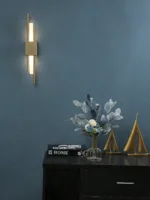 Long Indoor Wall Modern Lamp Living Room Gold Minimalist Night Lamp - Image 3