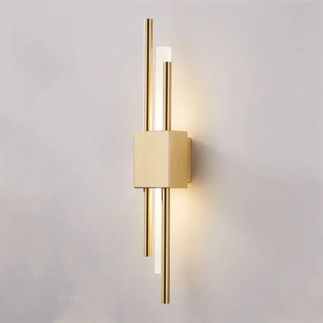 Long Indoor Wall Modern Lamp Living Room Gold Minimalist Night Lamp - Image 1