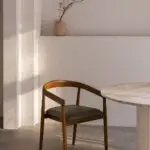 Vanton Leather Dining Chair | Desk chair – Premium Teak & Leather Seating for Timeless Dining Spaces