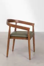 Vanton Leather Dining Chair | Desk chair – Premium Teak & Leather Seating for Timeless Dining Spaces - Image 2