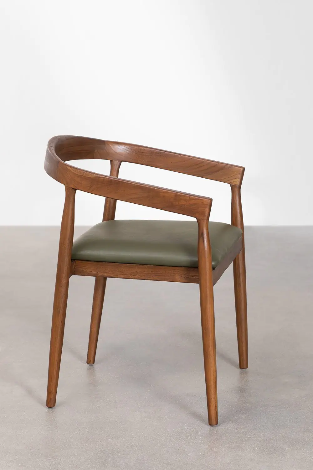 Vanton Leather Dining Chair | Desk chair – Premium Teak & Leather Seating for Timeless Dining Spaces - Image 2