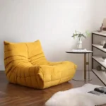 High end upholstered corner sofas fabric lazy tatami relaxing togo compressible sofa