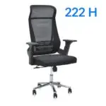 Flyefit High Back Office Chair with Adjustable Arms Tilt Lock Mechanism Mesh Office Arm Chair in Black Color