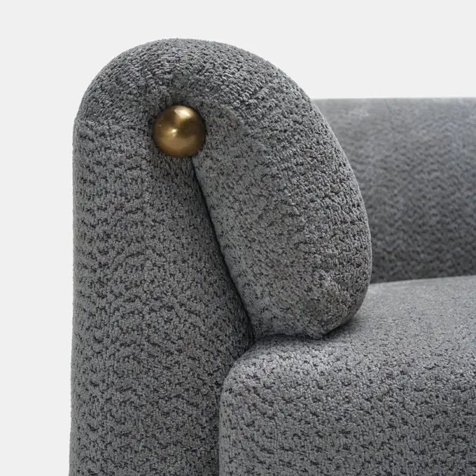 Luxurious Velvet Cardiff Sofa: Elegant 5-Seater Living Room Set in Blue - Image 9