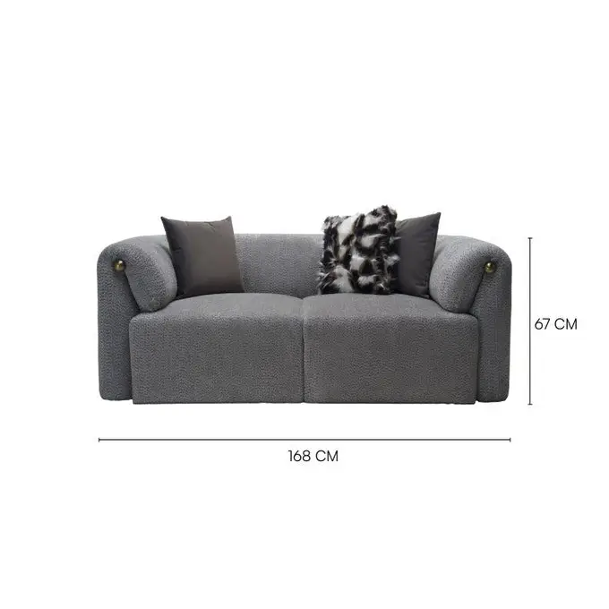 Luxurious Velvet Cardiff Sofa: Elegant 5-Seater Living Room Set in Blue - Image 4