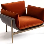 Delft Contemporary Velvet Fabric Leisure Chair - Stylish & Durable