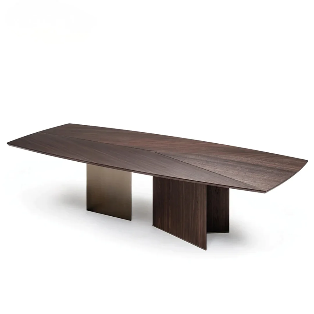 Kors Dining Table Stainless Steel Golden Leg + Natural Marble Top Table - Image 3