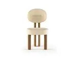 Tareek Velvet Dining Chair with Walnut Wood Frame - Premium Mid-Century Style - Image 5