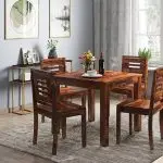 Sheesham Wood Top with Chairs 4 Seater Dining Table