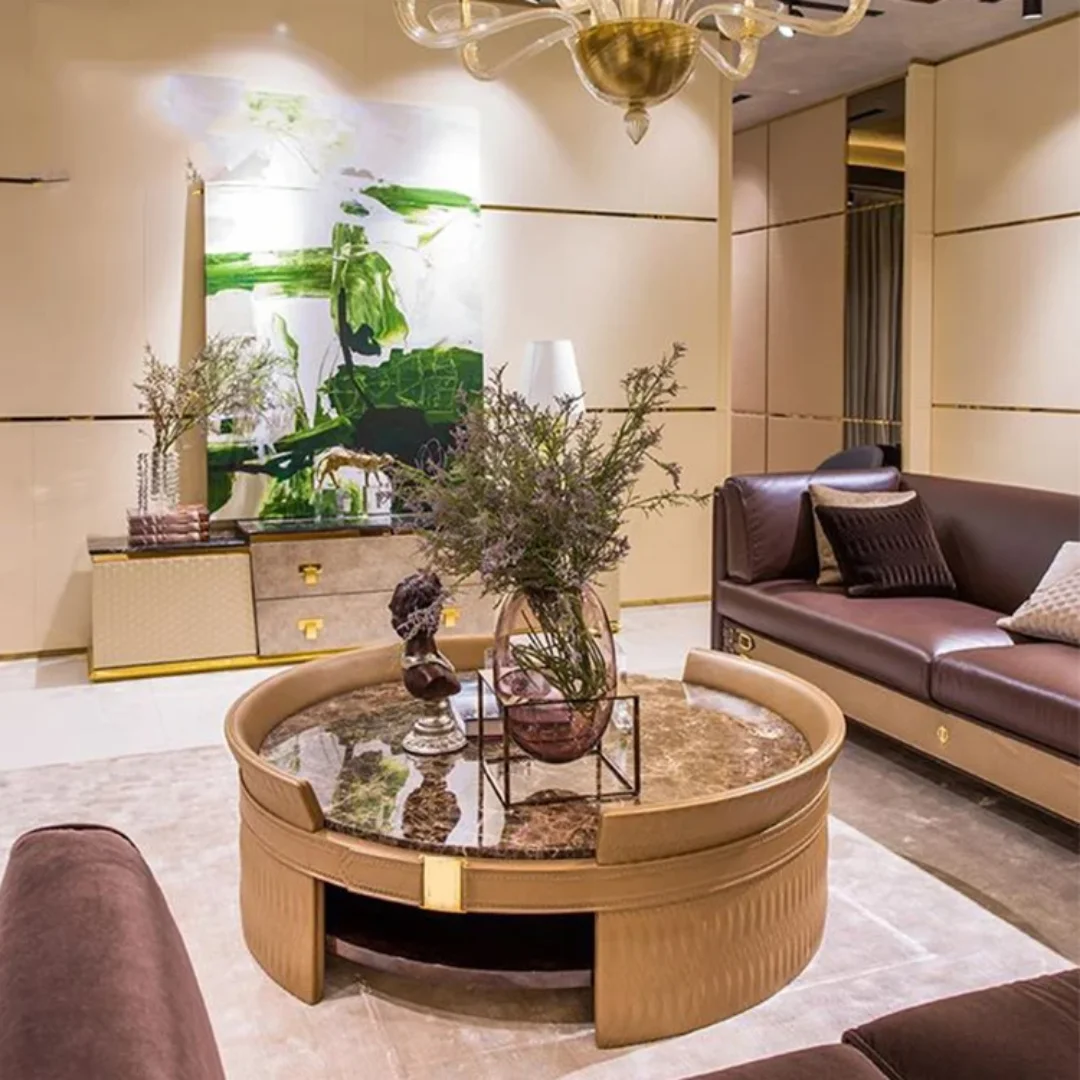 Kaze Solid Wood Coffee Table  for Living room in Brown Color - Image 2