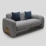 RDS Max Luxe Two-Tone Grey Polyester 2-seater Sofa - Modern Comfort for Contemporary Living