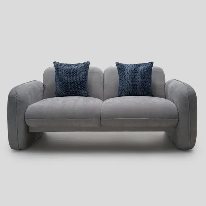 RDS Max Luxe Two-Tone Grey Polyester 2-seater Sofa - Modern Comfort for Contemporary Living - Image 3