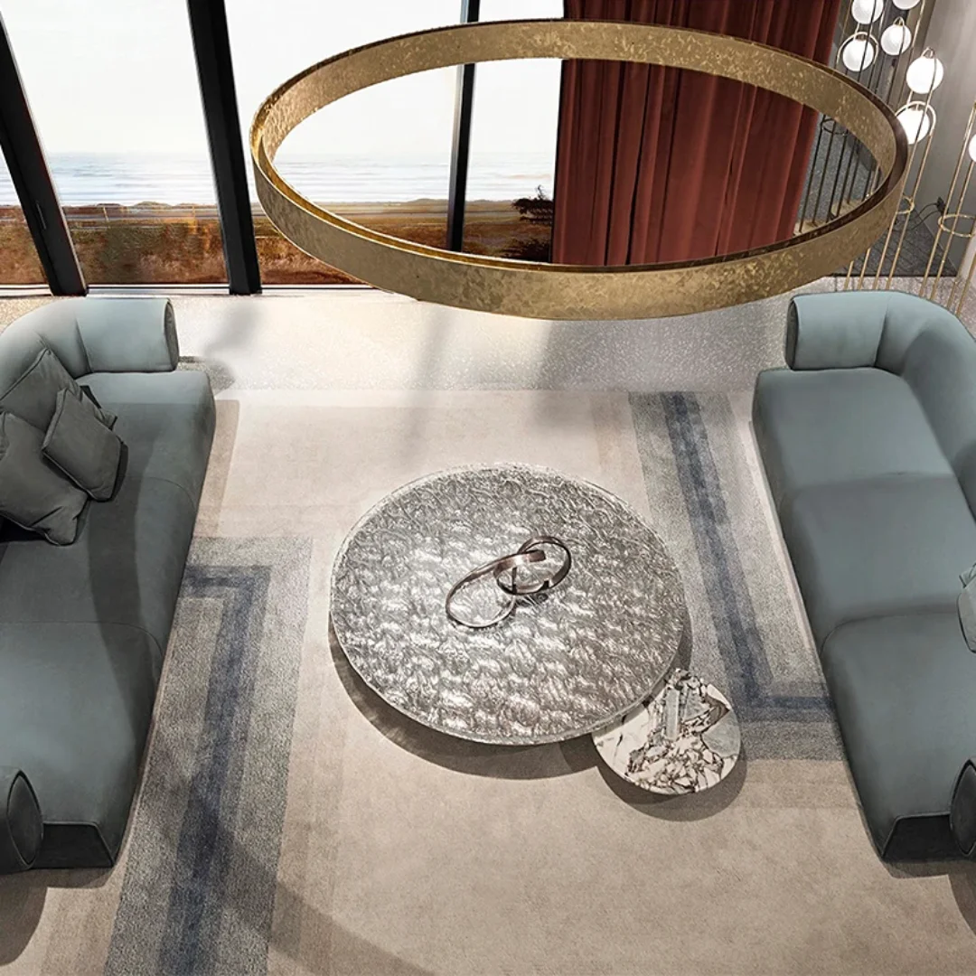 Jade Stainless Steel Leg Textured glass top - Image 6