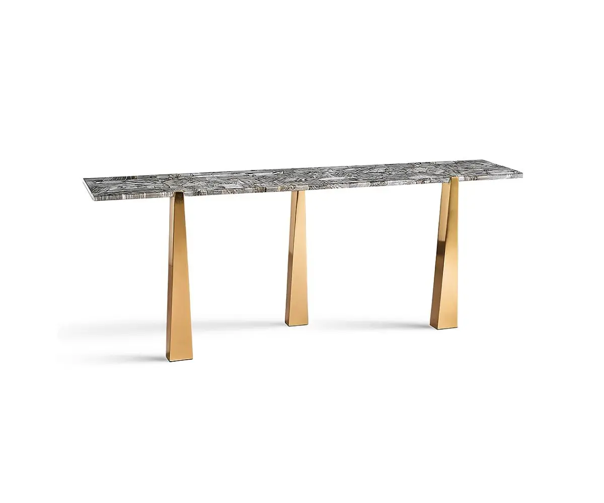 Panache Modern  Marble Top Hallway Table Home Furniture - Image 2