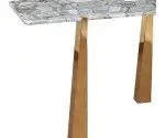 Panache Modern  Marble Top Hallway Table Home Furniture - Image 4