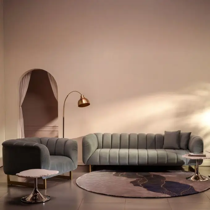 Gravity Two-Tone Grey Polyester Sofa armchair - Image 9