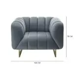 Gravity Two-Tone Grey Polyester Sofa armchair - Image 6