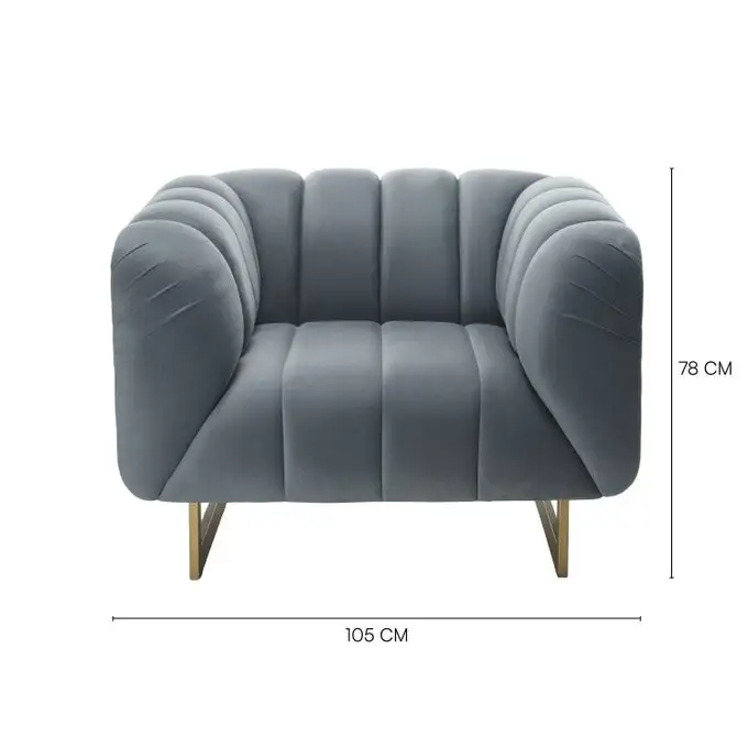 Gravity Two-Tone Grey Polyester Sofa armchair - Image 6