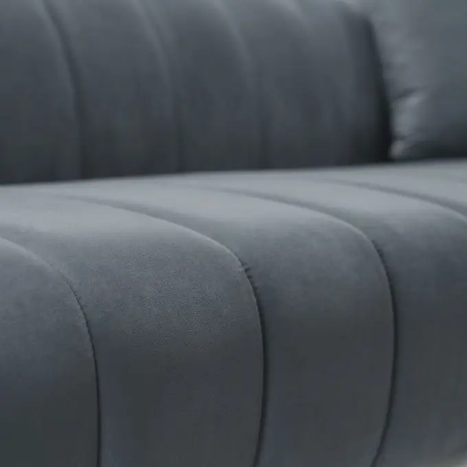 Gravity Grey Polyester 3-seater Sofa - Image 4