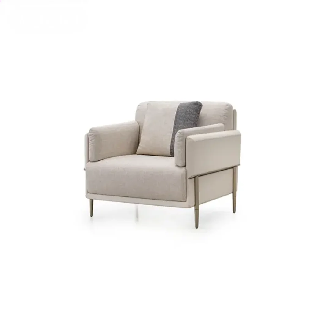 Denice White Pearl Boucle Sofa armchair - Image 3