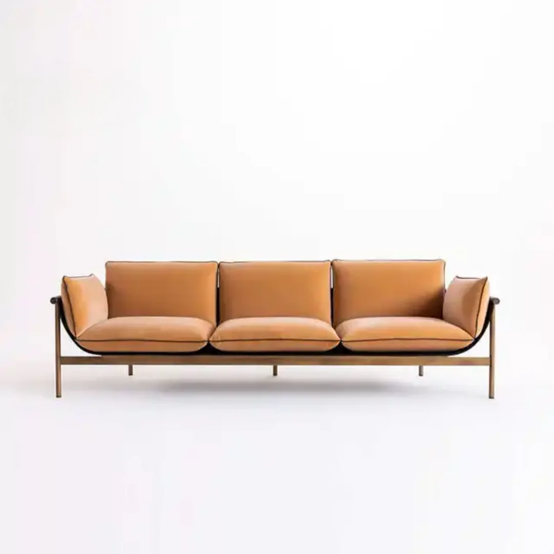 Delft Brown Polyester 3-seater Sofa - Image 5