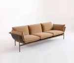 Delft Brown Polyester 3-seater Sofa - Image 4