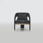 Elsevier Dining Chair with Brass Accent - Image 2