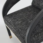 Elsevier Dining Chair with Brass Accent - Image 3