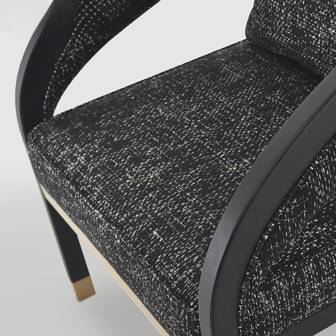 Elsevier Dining Chair with Brass Accent - Image 3